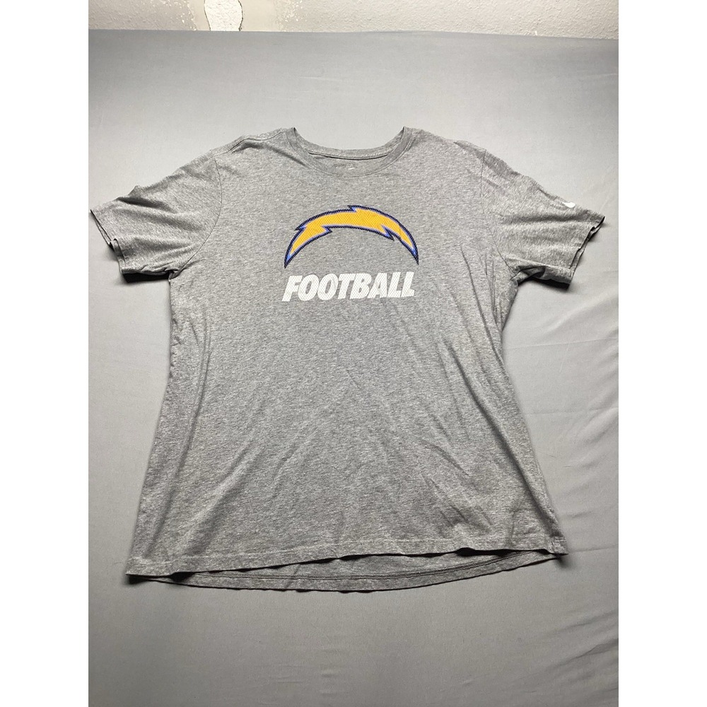 Los Angeles Chargers Nike Tee Mens XL Gray Heather Football Graphic T-Shirt
